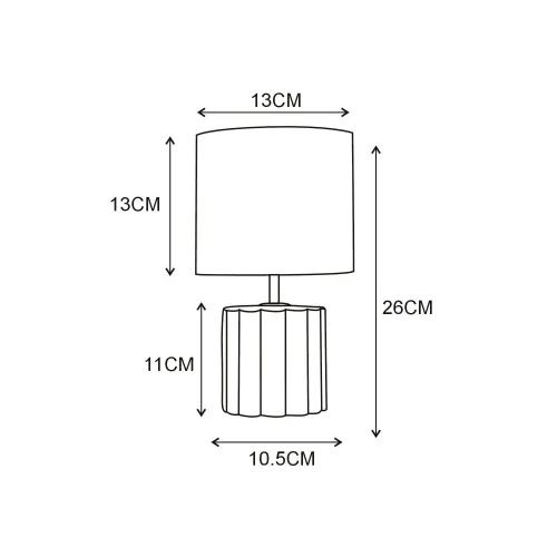 LAMPE DE TABLE CÉRAMIQUE BLANCHE E14 BONNIE