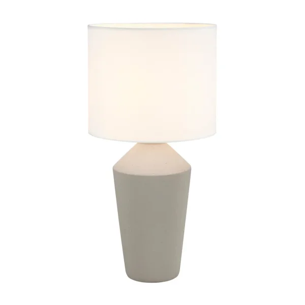 LAMPE DE TABLE EN CÉRAMIQUE TAUPE 52 CM BASILEA