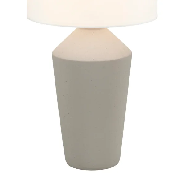 LAMPE DE TABLE EN CÉRAMIQUE TAUPE 52 CM BASILEA