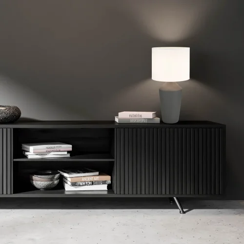 LAMPE DE TABLE EN CÉRAMIQUE MARRON 52 CM BASILEA