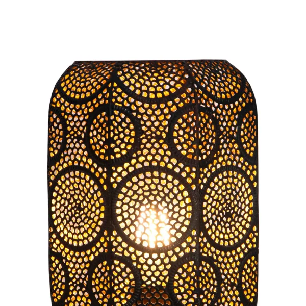 LAMPE DE TABLE EN MÉTAL NOIR ET DORÉ E27 NUBA