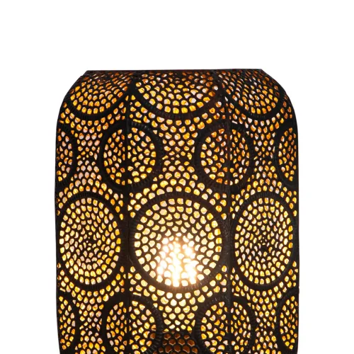 LAMPE DE TABLE EN MÉTAL NOIR ET DORÉ E27 NUBA