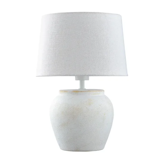 LAMPE DE TABLE EN CÉRAMIQUE BLANCHE E27 AYLA