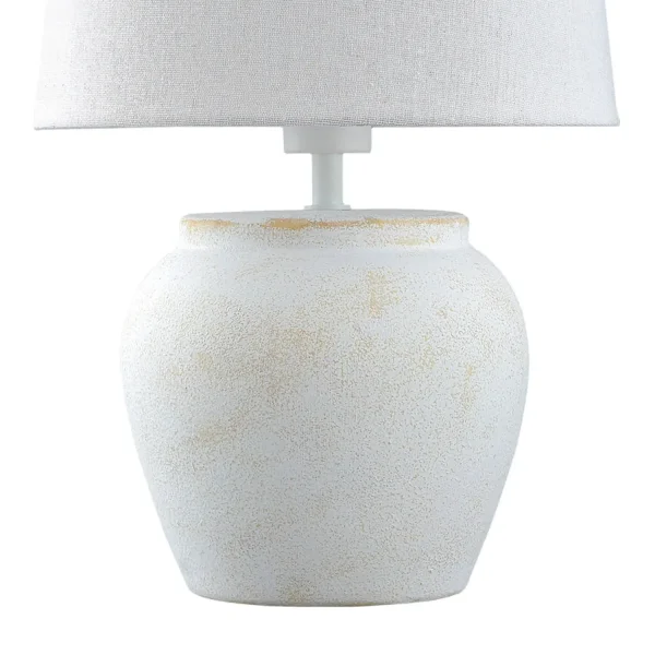 LAMPE DE TABLE EN CÉRAMIQUE BLANCHE E27 AYLA