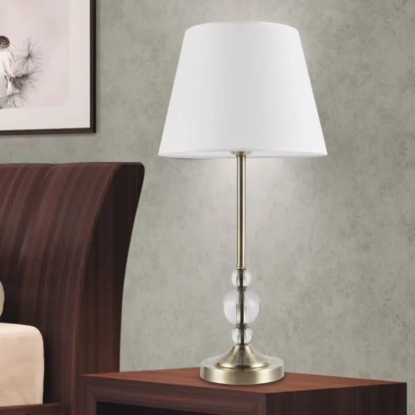 LAMPE DE TABLE EN MÉTAL BRONZE VIEILLI E27 KAELIS