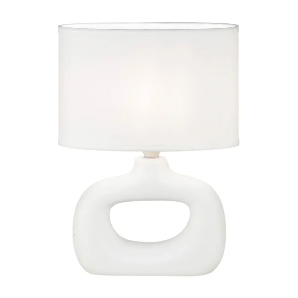 LAMPE DE TABLE CÉRAMIQUE BLANCHE E14 MALDEN