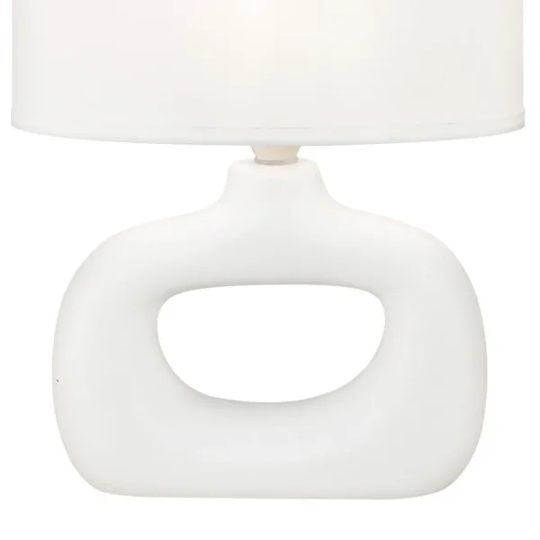 LAMPE DE TABLE CÉRAMIQUE BLANCHE E14 MALDEN