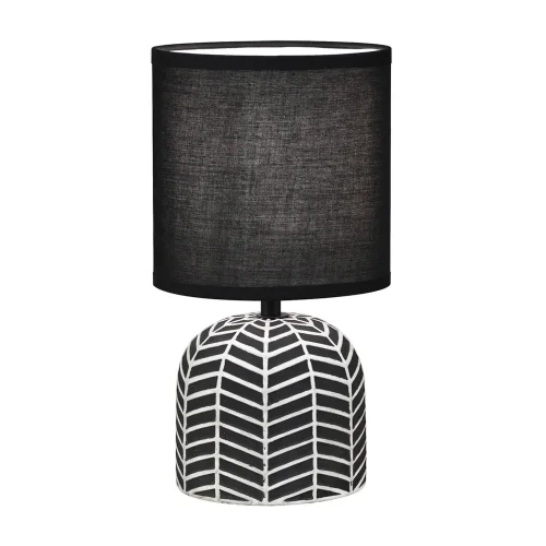 LAMPE DE TABLE EN CÉRAMIQUE NOIR/BLANC E14 ELTONIA
