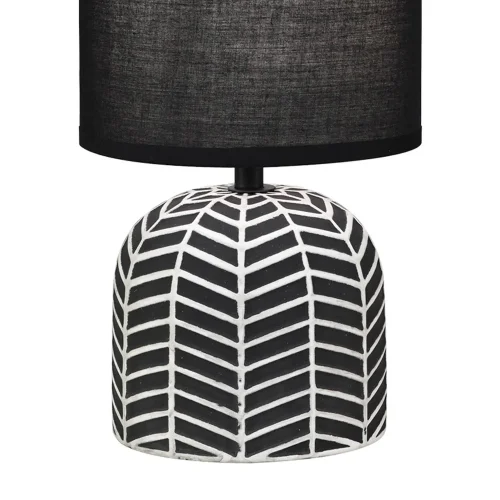 LAMPE DE TABLE EN CÉRAMIQUE NOIR/BLANC E14 ELTONIA