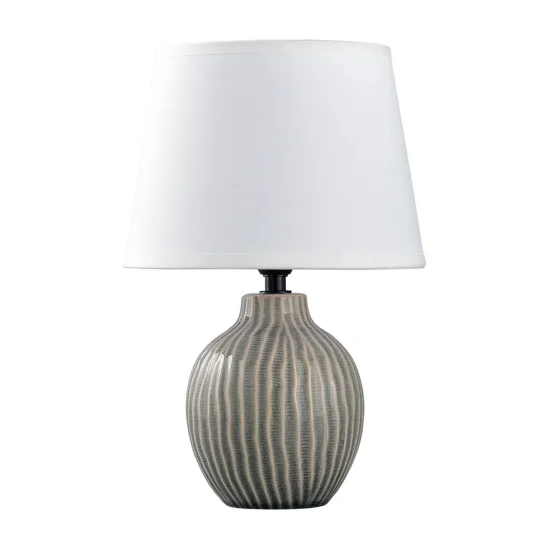 LAMPE DE TABLE EN CÉRAMIQUE GRIS/BLANC E14 DALITHA