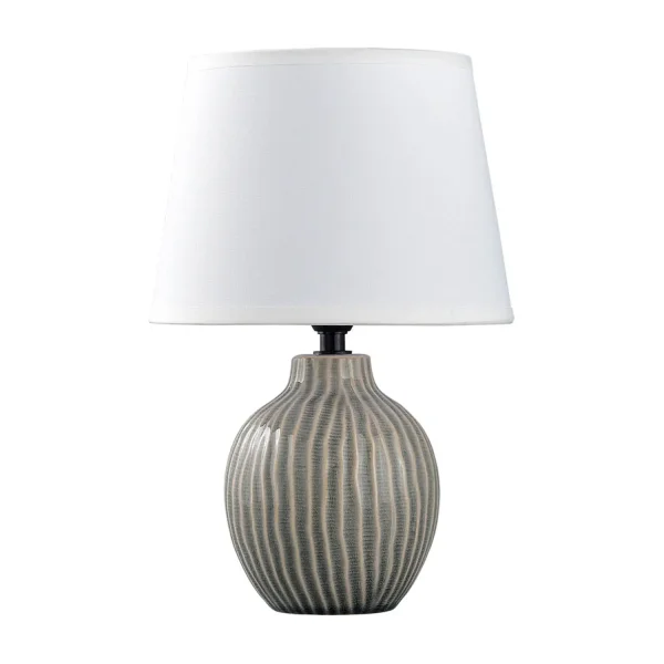 LAMPE DE TABLE EN CÉRAMIQUE GRIS/BLANC E14 DALITHA