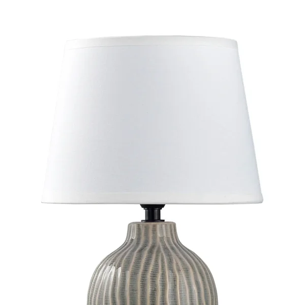 LAMPE DE TABLE EN CÉRAMIQUE GRIS/BLANC E14 DALITHA