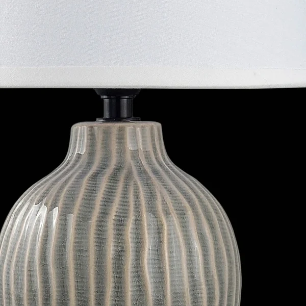 LAMPE DE TABLE EN CÉRAMIQUE GRIS/BLANC E14 DALITHA