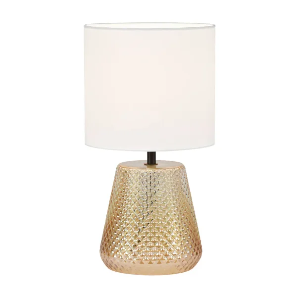 LÁMPARA DE MESA CRISTAL ÁMBAR E27 DEKI