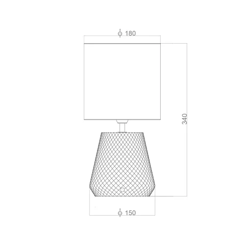 LÁMPARA DE MESA CRISTAL ÁMBAR E27 DEKI