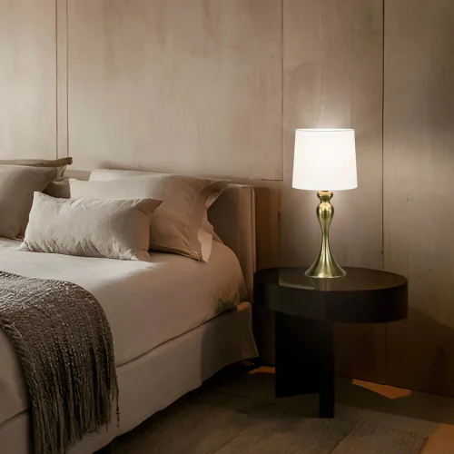 LAMPE DE TABLE EN MÉTAL BRONZE VIEILLI E27 ARLISSE