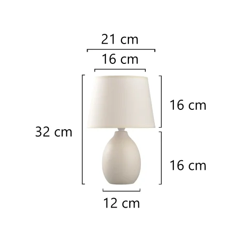 LAMPE DE TABLE EN CÉRAMIQUE BLANCHE E14 SARIEL