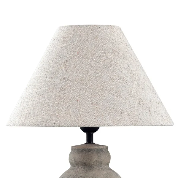 LAMPE DE TABLE EN CÉRAMIQUE GRIS PIERRE E27 METOK