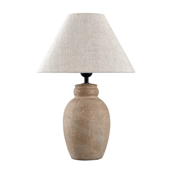 LAMPE DE TABLE EN CÉRAMIQUE BRUN PIERRE E27 METOK