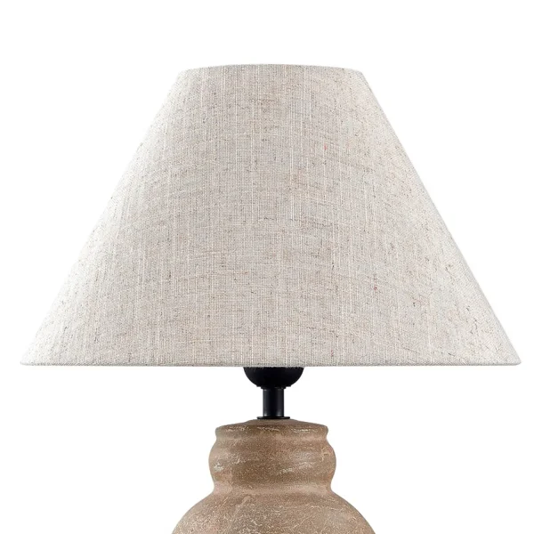 LAMPE DE TABLE EN CÉRAMIQUE BRUN PIERRE E27 METOK