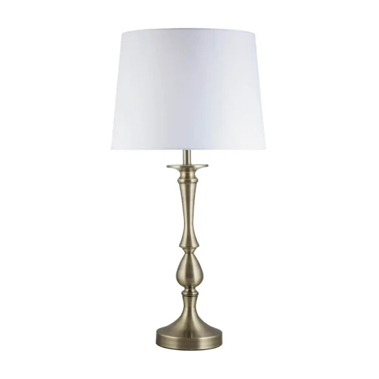 LAMPE DE TABLE EN MÉTAL BRONZE VIEILLI E27 70CM TURELL