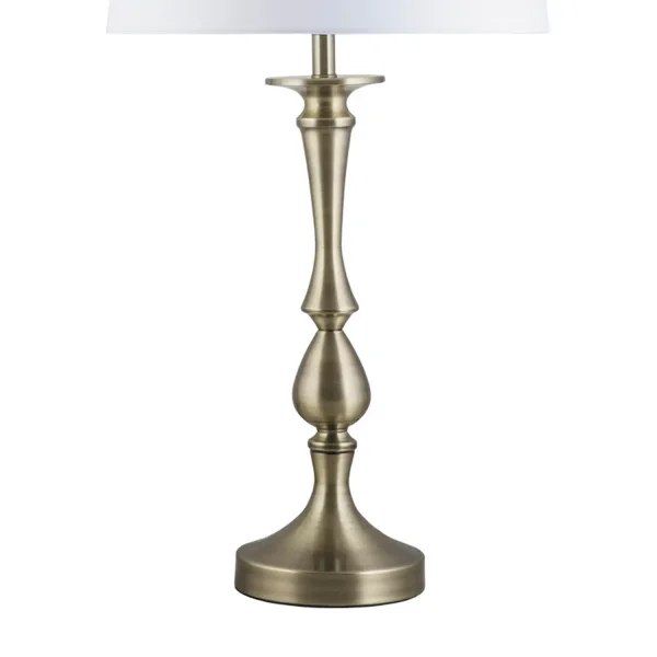 LAMPE DE TABLE EN MÉTAL BRONZE VIEILLI E27 70CM TURELL
