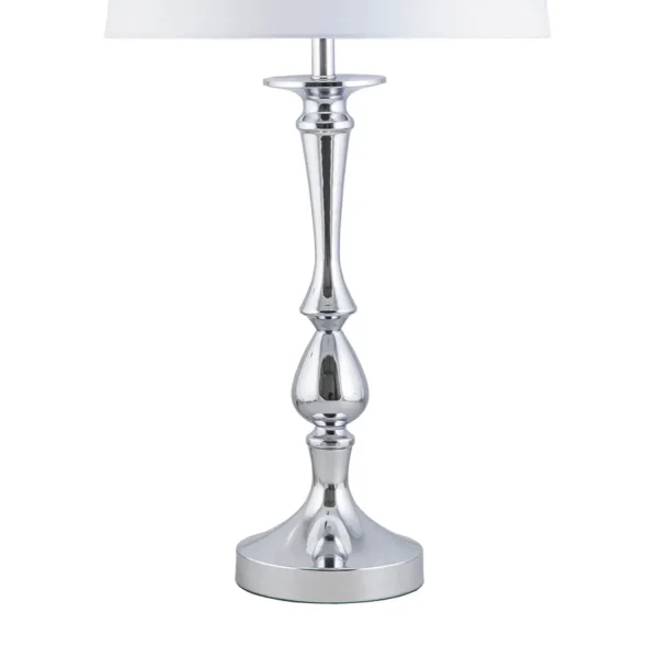 Lampe de Table en Métal Chromé E27 70cm Turell| Lúzete