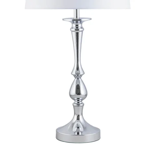 Lampe de Table en Métal Chromé E27 70cm Turell| Lúzete