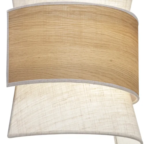 APPLIQUE MURALE 2 LUMIÈRES LIN GRILLÉ / BOIS E27 LUNETH