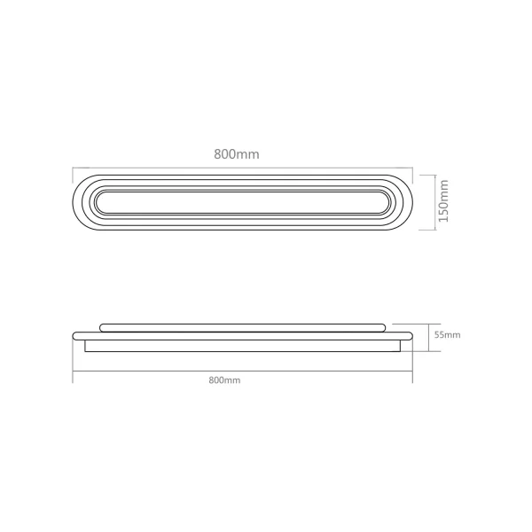 PLAFONNIER LED 38W 4000K MÉTAL NOIR NEBRIX