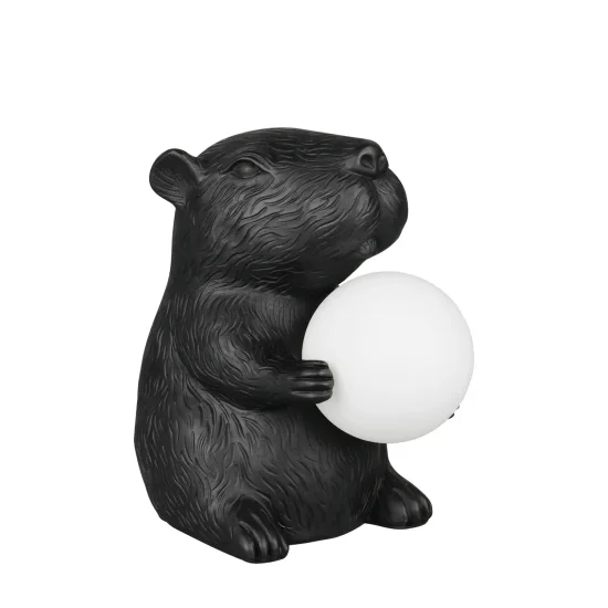 LAMPE DE TABLE CAPYBARA NOIR G9 EN POLYRÉSINE