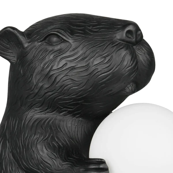 LAMPE DE TABLE CAPYBARA NOIR G9 EN POLYRÉSINE
