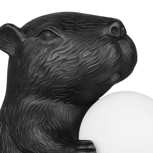LAMPE DE TABLE CAPYBARA NOIR G9 EN POLYRÉSINE
