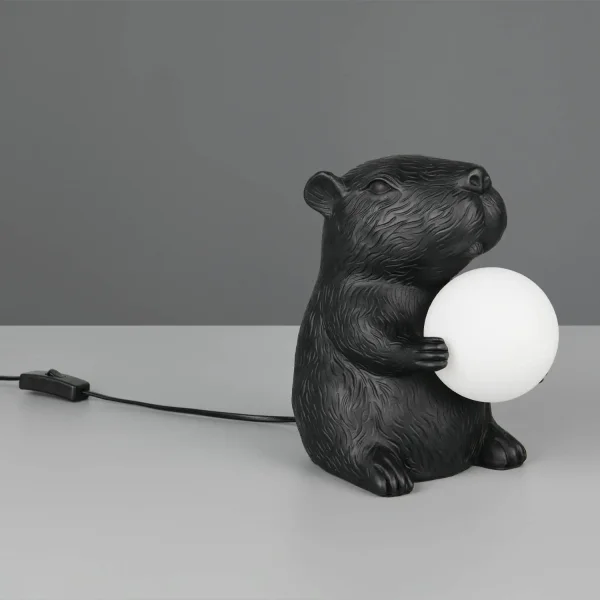 LAMPE DE TABLE CAPYBARA NOIR G9 EN POLYRÉSINE