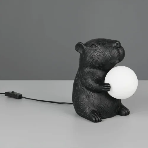 LAMPE DE TABLE CAPYBARA NOIR G9 EN POLYRÉSINE