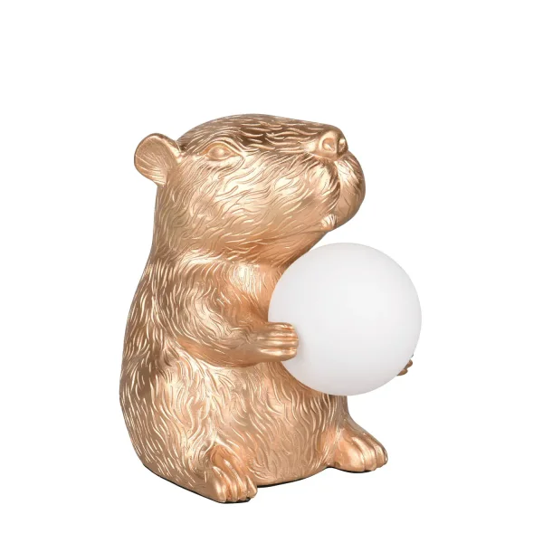 LAMPE DE TABLE CAPYBARA DORÉE G9 EN POLYRÉSINE