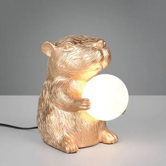 LAMPE DE TABLE CAPYBARA DORÉE G9 EN POLYRÉSINE 2