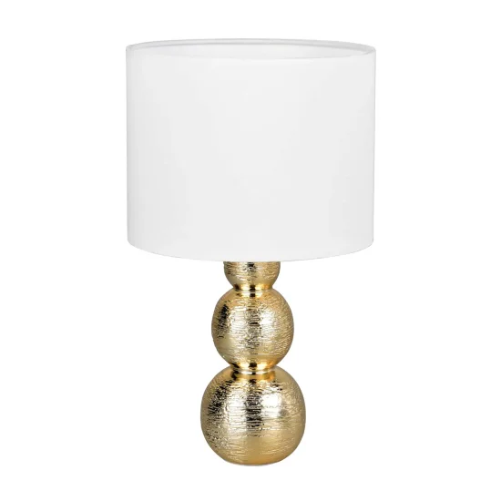 LAMPE DE TABLE EN CÉRAMIQUE ARGENTÉE E27 MIRIEL 2