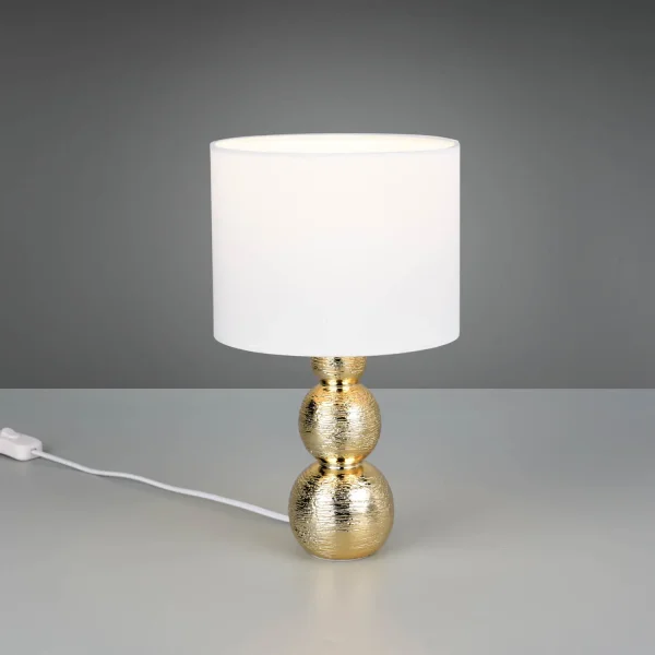 LAMPE DE TABLE EN CÉRAMIQUE ARGENTÉE E27 MIRIEL