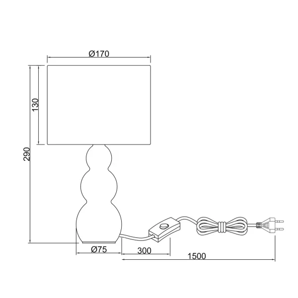 LAMPE DE TABLE EN CÉRAMIQUE ARGENTÉE E27 MIRIEL