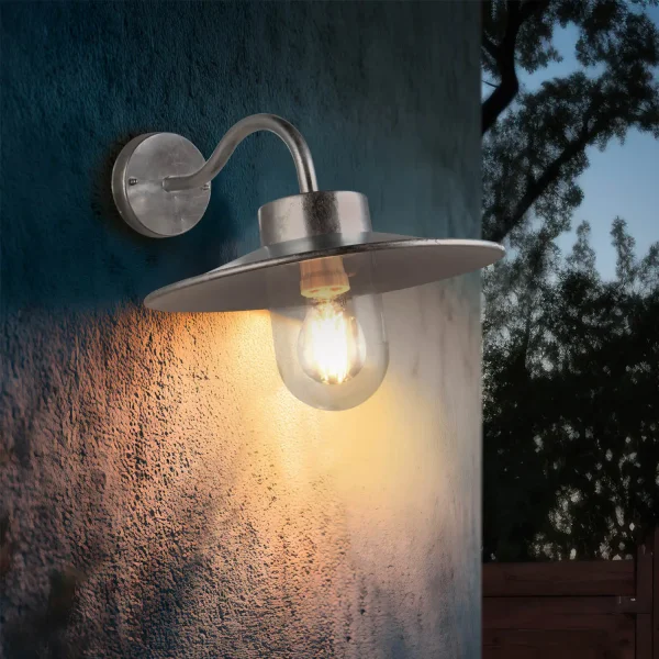 APPLIQUE EXTÉRIEURE E27 MÉTAL ZINC IP44 NERINE