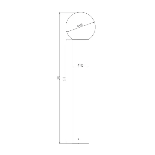 BALISE EXTÉRIEURE E27 ALUMINIUM ANTHRACITE IP44 80CM LAUREL