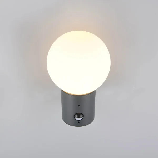 APPLIQUE EXTÉRIEUR E27 AVEC DÉTECTEUR ALUMINIUM ANTHRACITE IP44 LAUREL
