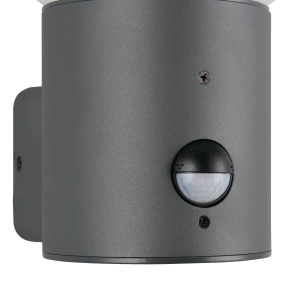 APPLIQUE EXTÉRIEUR E27 AVEC DÉTECTEUR ALUMINIUM ANTHRACITE IP44 LAUREL