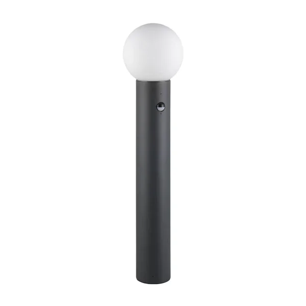 BALISE EXTÉRIEURE E27 AVEC CAPTEUR ALUMINIUM ANTHRACITE IP44 80CM LAUREL