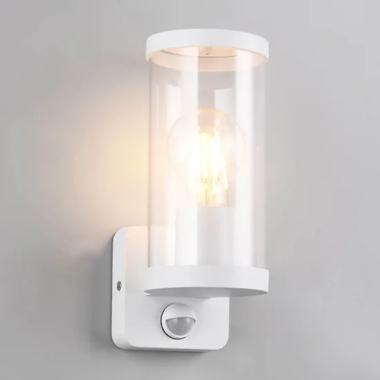 APPLIQUE EXTÉRIEURE E27 AVEC CAPTEUR ALUMINIUM BLANC IP44 DANDELION