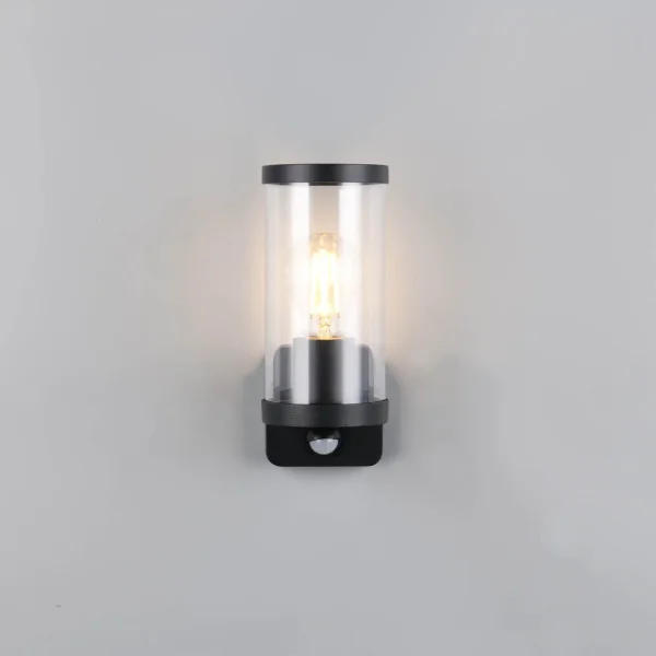 APPLIQUE EXTÉRIEURE E27 AVEC CAPTEUR ALUMINIUM NOIR IP44 DANDELION