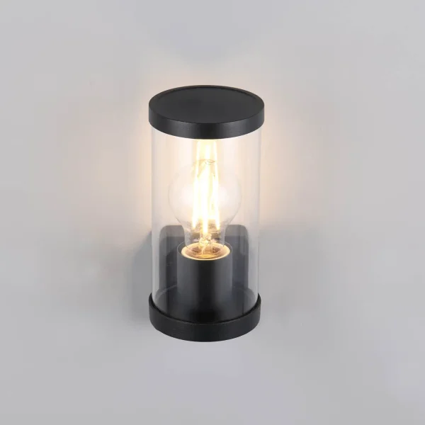 APPLIQUE EXTÉRIEURE E27 AVEC CAPTEUR ALUMINIUM NOIR IP44 DANDELION