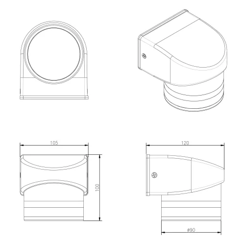 APPLIQUE EXTÉRIEUR GX53 10W 4000K IP44 NOIR CELANDINE
