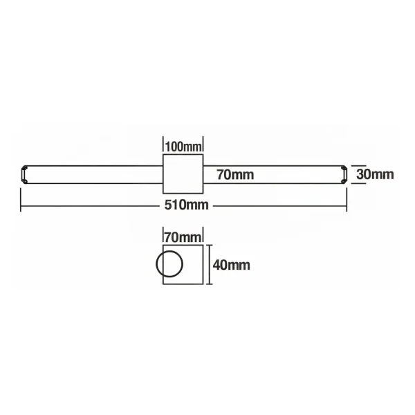 APPLIQUE MURAL SALLE DE BAIN LED 12W CCT BLANC IP44 360º